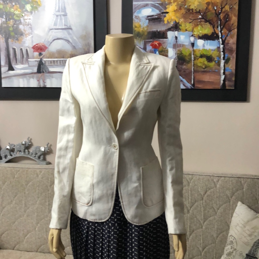 Domenico Vacca Linen Jacket size 40 Italy 🇮🇹